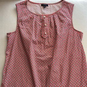 Talbots Women's Print Sleeveless Blouse; Size Women's 4